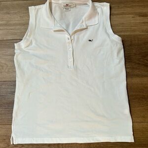 Vineyard vines white sleeveless polo size medium . 19 ptp